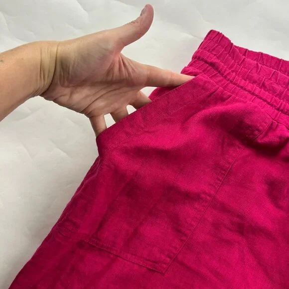 A New Day Hot Pink Linen Blend Jogger Pant XXL - Picture 3 of 7